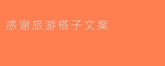感谢旅游搭子文案