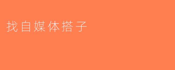 找自媒体搭子