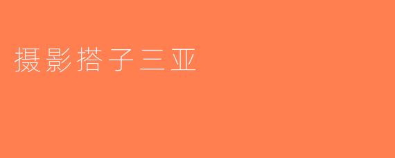 摄影搭子三亚