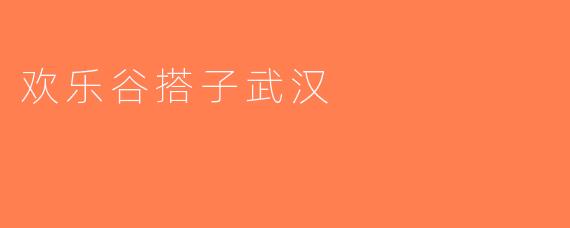 欢乐谷搭子武汉