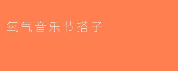 氧气音乐节搭子