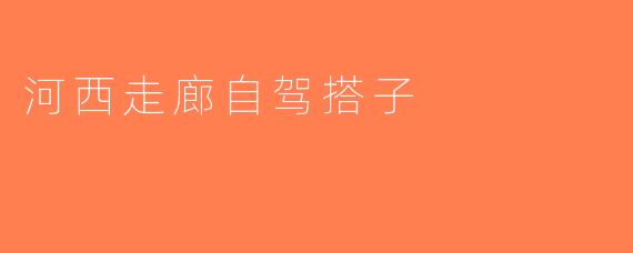 河西走廊自驾搭子