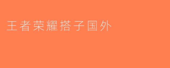 王者荣耀搭子国外