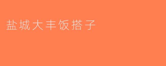 盐城大丰饭搭子