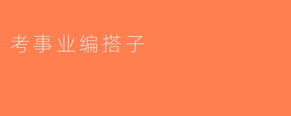 考事业编搭子