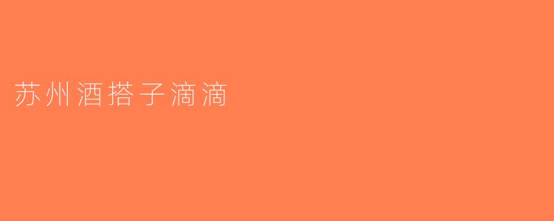 苏州酒搭子滴滴