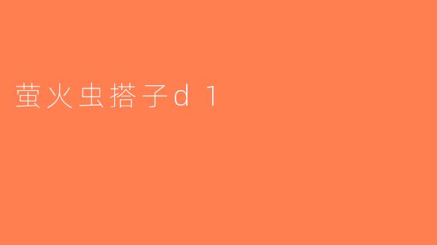 萤火虫搭子d1