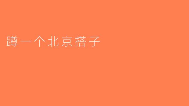 蹲一个北京搭子