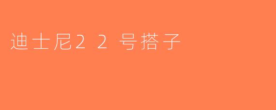 迪士尼22号搭子