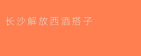 长沙解放西酒搭子