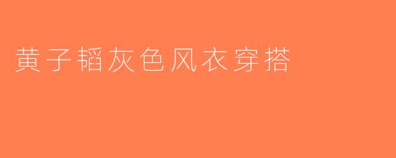 黄子韬灰色风衣穿搭