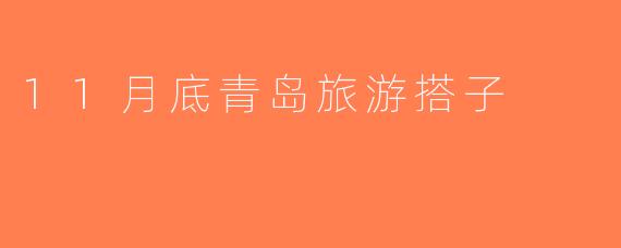 11月底青岛旅游搭子