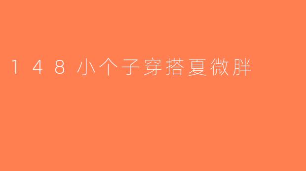 148小个子穿搭夏微胖