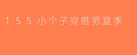 155小个子穿搭男夏季