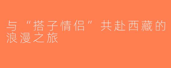 与“搭子情侣”共赴西藏的浪漫之旅