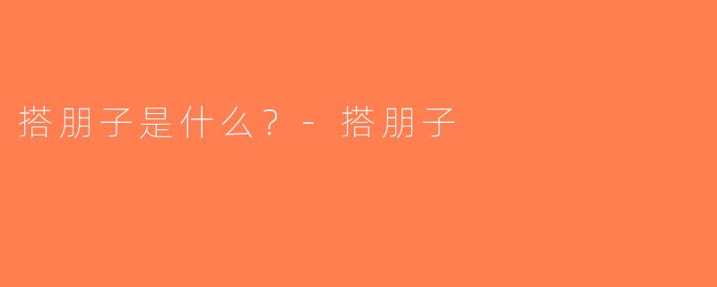 搭朋子是什么？-搭朋子