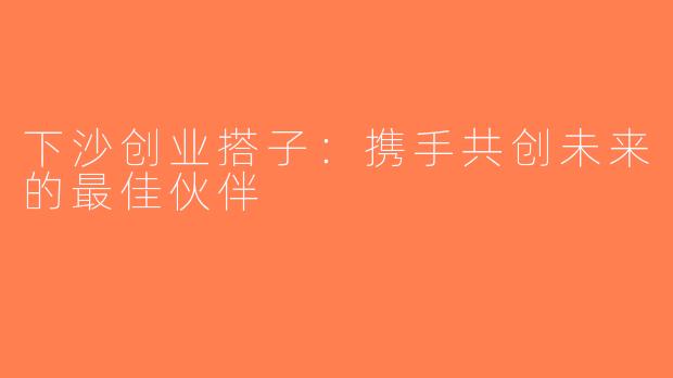 下沙创业搭子：携手共创未来的最佳伙伴