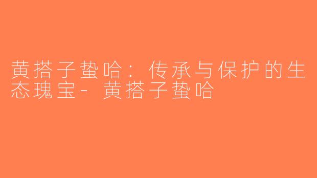 黄搭子蛰哈：传承与保护的生态瑰宝-黄搭子蛰哈