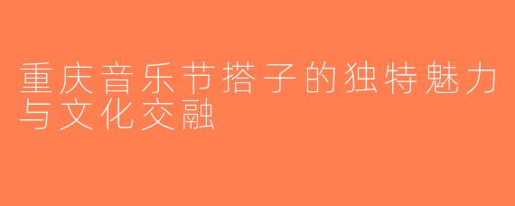 重庆音乐节搭子的独特魅力与文化交融