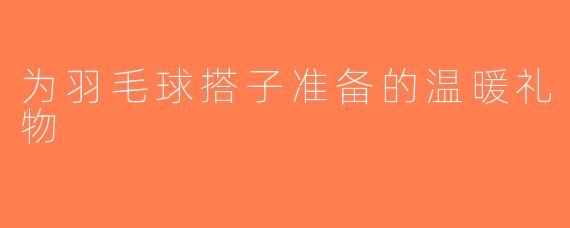 为羽毛球搭子准备的温暖礼物
