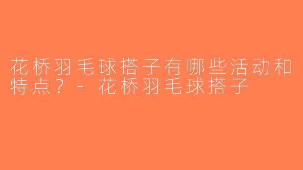 花桥羽毛球搭子有哪些活动和特点？-花桥羽毛球搭子