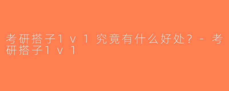 考研搭子1v1究竟有什么好处？-考研搭子1v1
