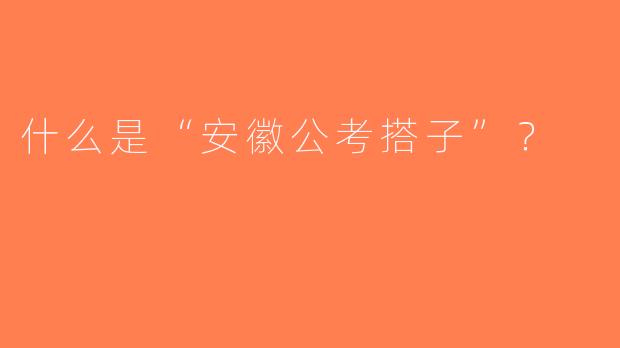 什么是“安徽公考搭子”？  