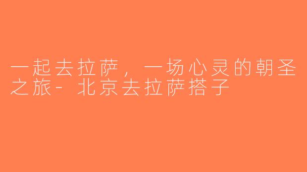 一起去拉萨，一场心灵的朝圣之旅-北京去拉萨搭子