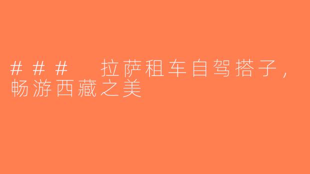 ### 拉萨租车自驾搭子，畅游西藏之美
