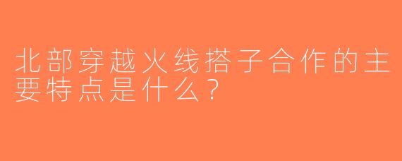 北部穿越火线搭子合作的主要特点是什么？