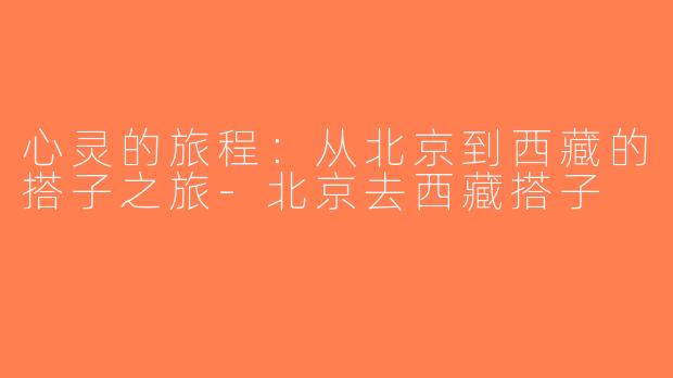 心灵的旅程：从北京到西藏的搭子之旅-北京去西藏搭子