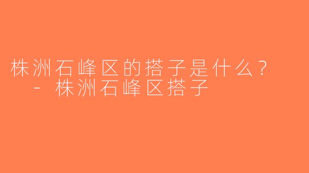 株洲石峰区的搭子是什么？  -株洲石峰区搭子
