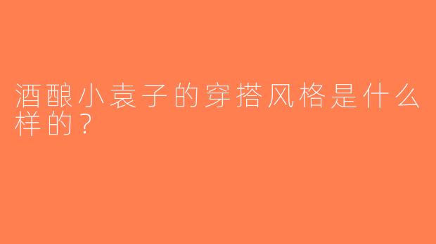 酒酿小袁子的穿搭风格是什么样的？