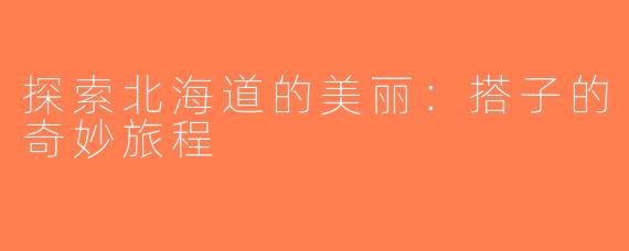探索北海道的美丽：搭子的奇妙旅程