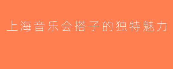 上海音乐会搭子的独特魅力
