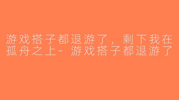 游戏搭子都退游了，剩下我在孤舟之上-游戏搭子都退游了