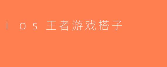 ios王者游戏搭子