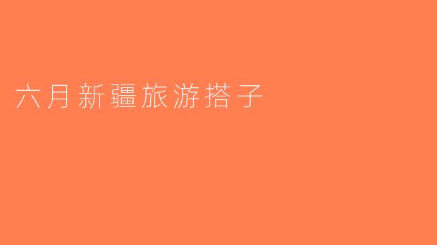 六月新疆旅游搭子