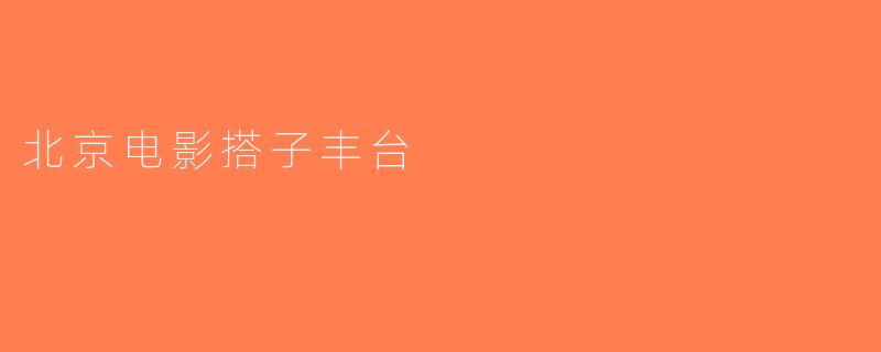 北京电影搭子丰台