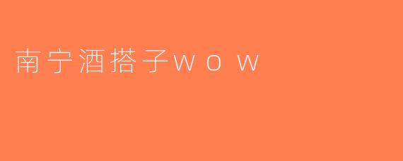南宁酒搭子wow