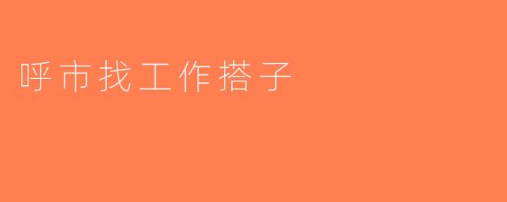 呼市找工作搭子