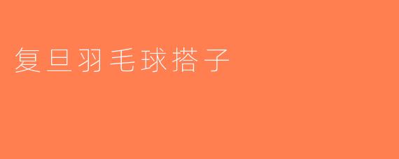 复旦羽毛球搭子