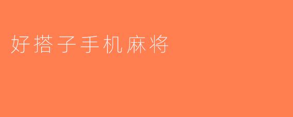 好搭子手机麻将