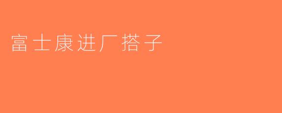 富士康进厂搭子