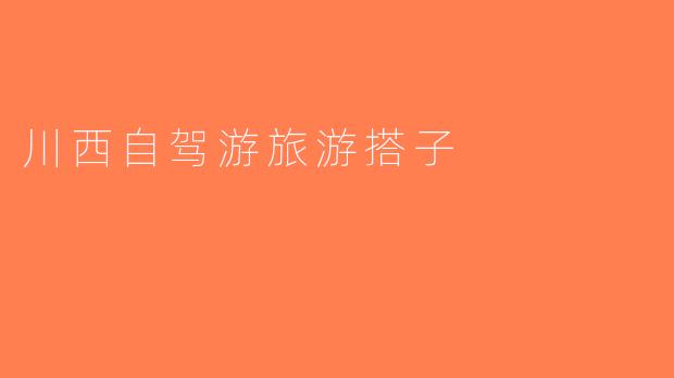 川西自驾游旅游搭子