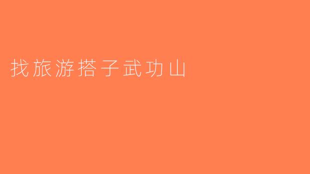 找旅游搭子武功山