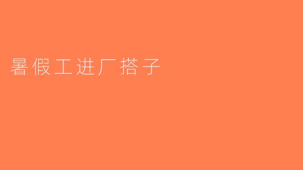 暑假工进厂搭子