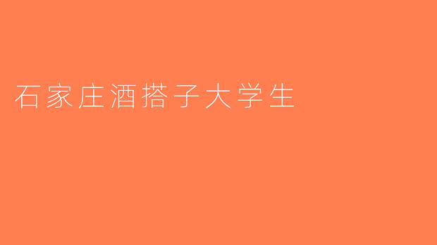 石家庄酒搭子大学生