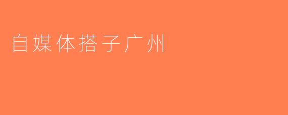 自媒体搭子广州