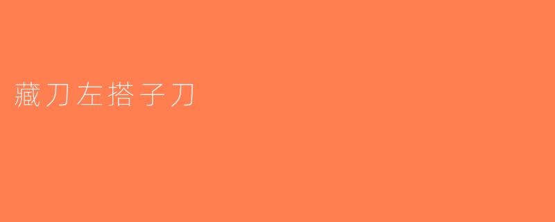 藏刀左搭子刀